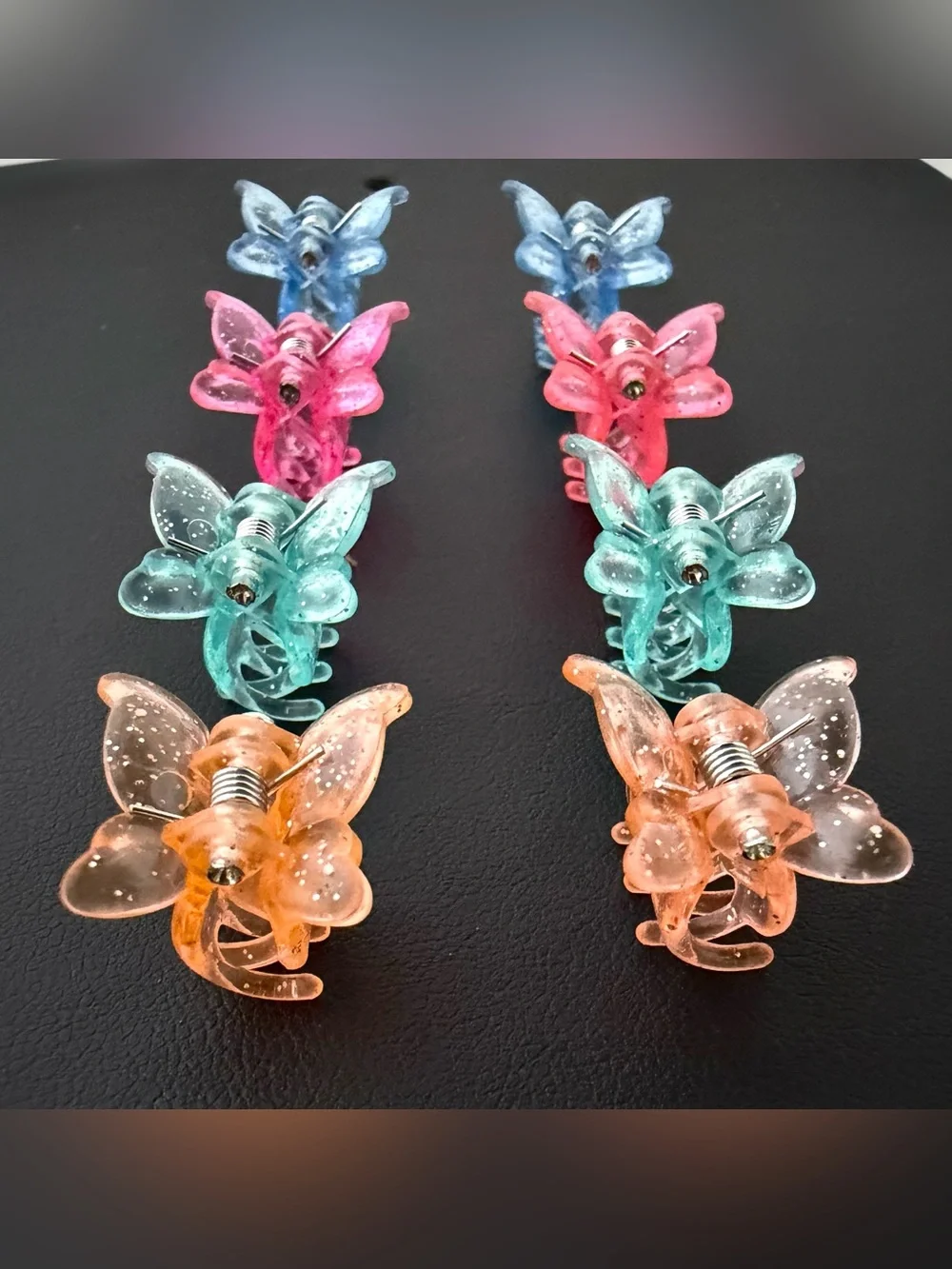 8 Mini Butterfly Glitter Hair Clips 🦋 #90s #y2k vibes